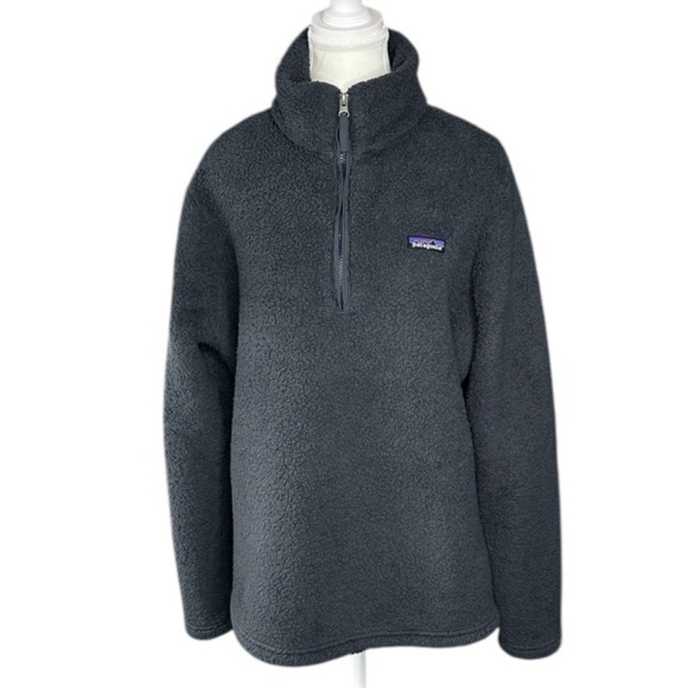 Patagonia Women Gray Fleece‎ Los Gatos Quarter Zip Pullover Sz L/C47.25